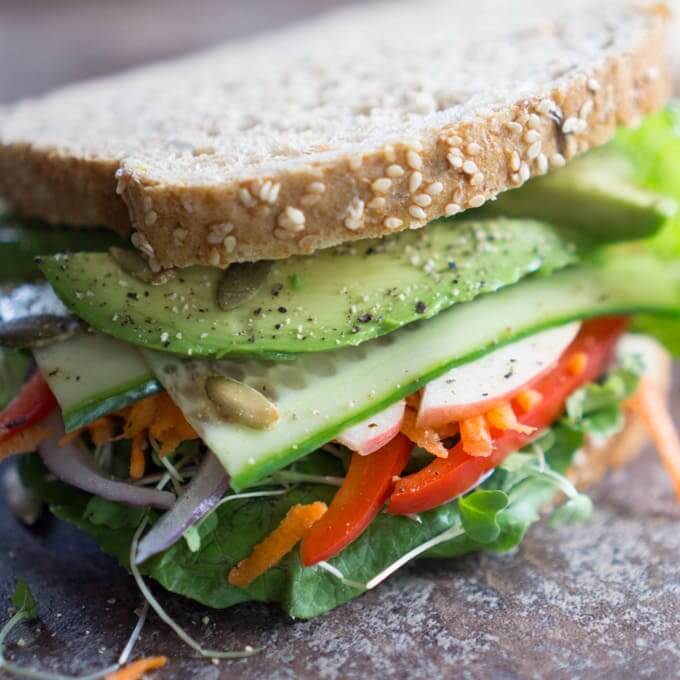 Veggie Salad Sandwiches