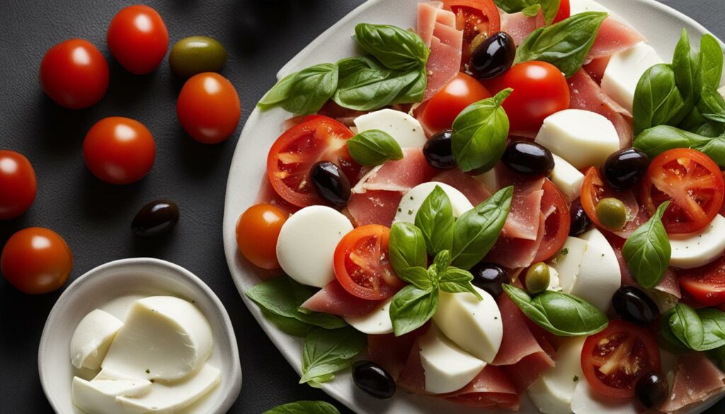 light lunch and appetizer Caprese salad